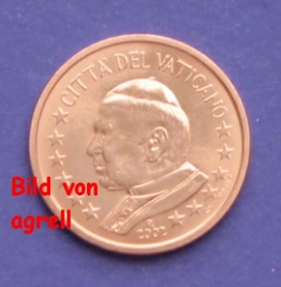 5 Cent Münze Vatikan 2002 unzirkuliert