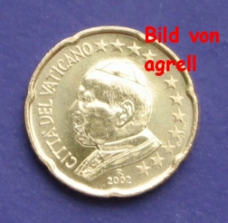 20 Cent Münze Vatikan 2002 unzirkuliert