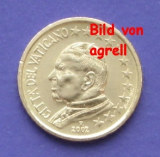 50 Cent Münze Vatikan 2002 unzirkuliert