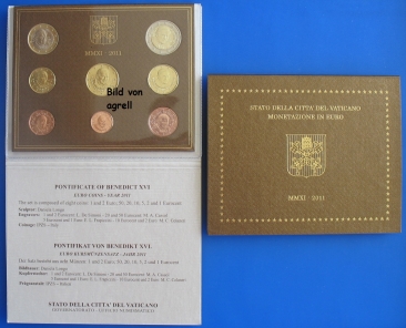 Kursmünzensatz Vatikan 2011 Stgl.