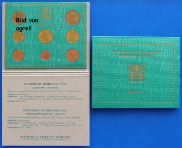 Kursmünzensatz Vatikan 2013 Stgl.