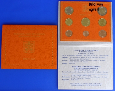 Kursmünzensatz Vatikan 2016 Stgl.