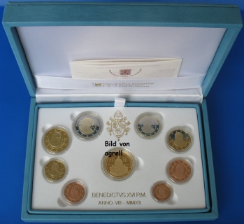 Kursmünzensatz Vatikan 2012 PP