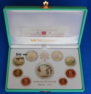 Kursmünzensatz Vatikan 2013 PP