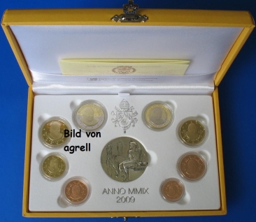 Kursmünzensatz Vatikan 2009 PP