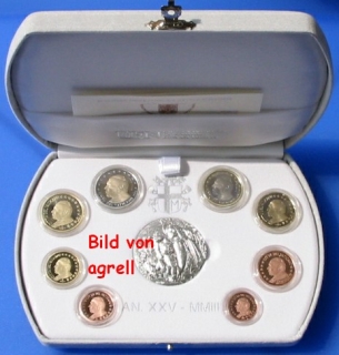 Kursmünzensatz Vatikan 2003 PP