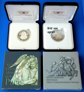 5 & 10 Euro Silbergedenkmünze Vatikan 2014