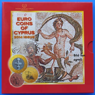 Kursmünzensatz Zypern 2014 Stgl.
