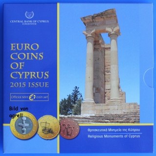 Kursmünzensatz Zypern 2015 Stgl.