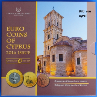 Kursmünzensatz Zypern 2016 Stgl.