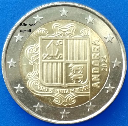 2 Euro Münze Andorra 2024 Stgl.