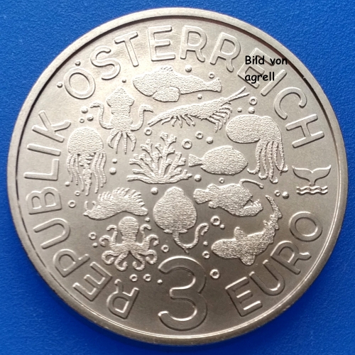 3 Euro commemorative Austria 2024 Dwarf Squid 8/12