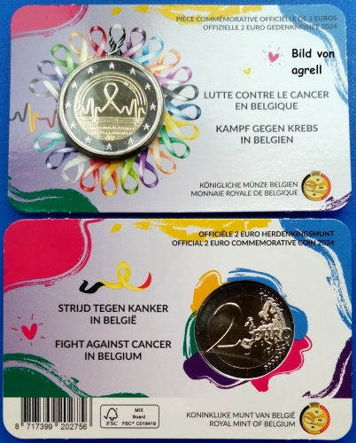 2 Euro Gedenkmünze Belgien 2024