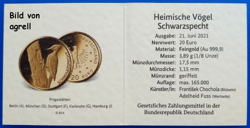 20 Euro Goldmünze Deutschland 2021