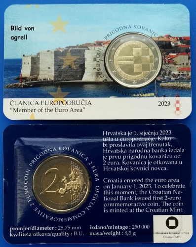 2 Euro Gedenkmünze Kroatien 2023