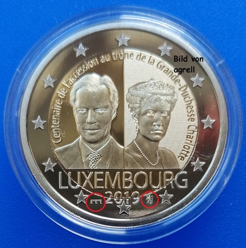 2 Euro Gedenkmünze Luxemburg 2019