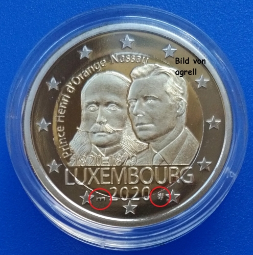 2 Euro Gedenkmünze Luxemburg 2020
