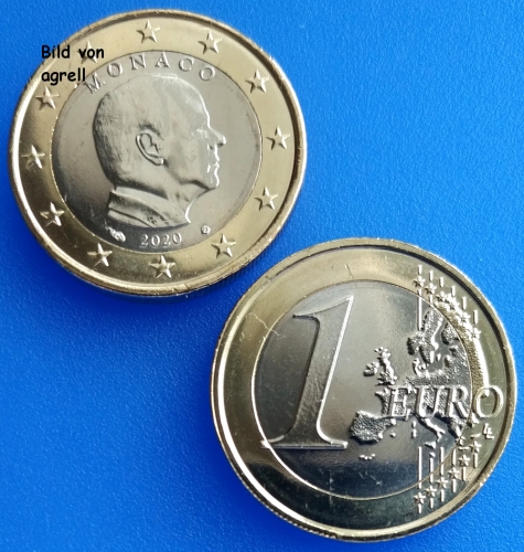 1 Euro Münze Monaco 2020 Stgl.