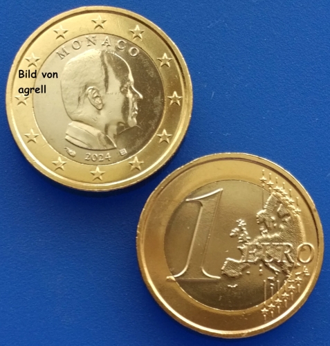 1 Euro Münze Monaco 2024 Stgl.