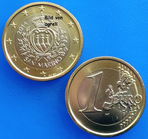 1 Euro Münze San Marino 2014 unzirkuliert