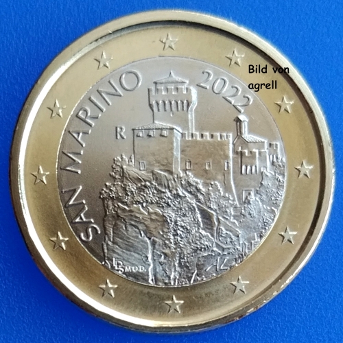 San Marino 1 Euro Kursmünze 2022 Stgl.