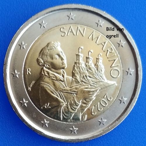 San Marino 2 Euro coin 2022 BU