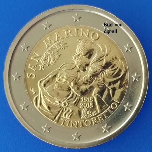 2 Euro Gedenkmünze San Marino 2018 500 Geburtstag Von Jacopo