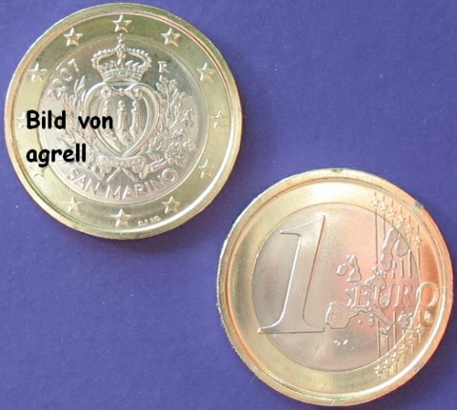 1 Euro Münze San Marino 2007 unzirkuliert