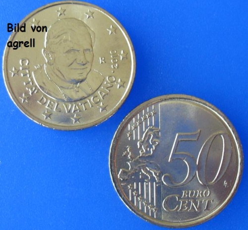 50 Cent Münze Vatikan 2010 unzirkuliert