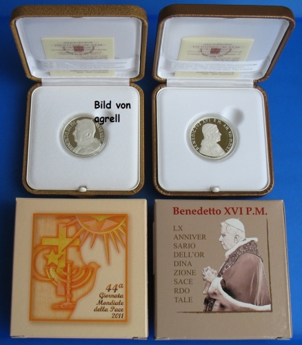 5 & 10 Euro Silbergedenkmünze Vatikan 2011